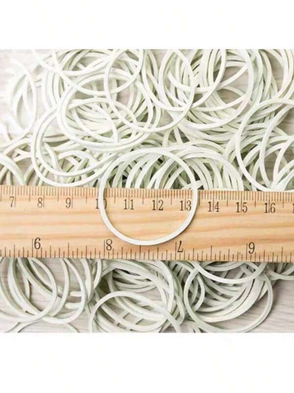200/400/600pcs White 32 Rubber Bands Flexible And Strong, Suitable For Organizing And Bundling Used For Home, Pens, Slingshots, Bills, Bank Papers, Office Supplies Diameter 32mm/1.26inch