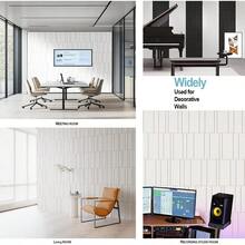 Acoustic Wall Panels - 8 Pack 31.75" X 15.75" Thick White Striped Groove Sound Proof Panels Walls, Decorative High-Density Soundproofing Panels Home, Studio, And Office Acoustic Treatment - Gradient White - View 5