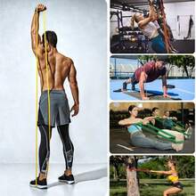 12-150 Lbs 2-Color Fitness Resistance Bands For Pull-Ups, Strength Training, Home Gym Muscle Strength And Body Stretching, Multi-Functional Thickened Durable Elastic Bands For Fitness Training And Stretching - Multicolor - View 11