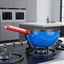 Y Shape Pot Handle Support Holder Height-Adjustable Heat Resistant Pot Handle Support Bracket Universal Nonslip - Multicolor - View 3