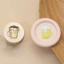 復古懷舊系列蠟封印章頭 1個/15MM - 適用於情書、邀請函、節日卡片、日記剪貼簿裝飾、DIY手工藝 - 懷舊系列蠟封印章1Pcs - 查看 9