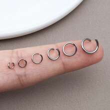 10Pcs 3/4/5/6/7/8mm Stainless Steel Gold Open Ring Round Jump Rings Circle Ring DIY Necklace Earrings Jewelry Making Supplies Accessories - Multicolor - View 5