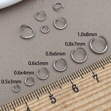 10Pcs 3/4/5/6/7/8mm Stainless Steel Gold Open Ring Round Jump Rings Circle Ring DIY Necklace Earrings Jewelry Making Supplies Accessories - Multicolor - View 6