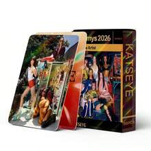 55pcs KATSEYE Comeback BEAUTIF Holographic Lomo Cards, Celebrity Merchandise, Suitable For Decorating Photo Albums Or Room Photo Walls, Holiday Gifts, Celebrity Holographic Cards, Party Supplies, Celebrity Card Collection, Halloween And Christmas Gifts, Boxed High-Definition Celebrity Photo Cards, Collectibles, Small Gifts, Katseye Light Stick, Straykid, Photocard, K Pop, Katseye Photo Card - A - View 5