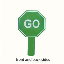 1pc GO/STOP Learning Sign Handheld Teaching Prop, Suitable For Students And Educators, Very Practical Teaching Tool, Double-Sided PVC Handheld Response Card, Applicable For Teacher Classroom Tools, Fun Home Games And Interactive Learning Activities - Sign - View 9