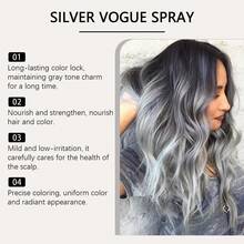 Hoegoa Silver Grey Hair Color Spray Deeply Nourish And Revitalize Hair Strengthen Hair Structure, Reduce Breakage And Splitting Grandma Grey Hair Dye Unisex Smoky Fashionable Punk Style Quick Coloring Hair Spray 30ml - Silver Grey Hair Color Spray - View 6