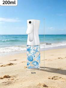 海星與貝殼圖案透明 PET 可重複填充旅行噴霧瓶－多用途細霧噴霧瓶，適用於旅行、出差、卸妝液分裝；可重複使用且具備連續噴霧功能，廣泛用於髮型造型、清潔、植物護理與臉部保濕 - 彩色 - 查看 12