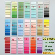 1pc/7pcs/20pcs Gradient Multicolor Mixed Index Sticky Notes, 200 Sheets Per Card, Self-Adhesive Page Markers, Office & Study Stationery, For File Classification And Note-Taking - one-size - View 26