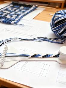1件耐用手動編織工具 DIY 編織工具，適用於手工編織、手鍊、髮辮與配件，輕巧便攜，適合初學者與專業人士 - A - 查看 2
