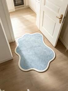1 pieza Alfombra decorativa de estilo fresco con pétalos azules & blancos asimétricos y lindos, alfombra decorativa cálida y suave, perfecta para decoración diaria del hogar & festividades, alfombra decorativa, decoración de dormitorio, alfombra pequeña, alfombra, decoración del hogar, alfombra de sala de estar, alfombra pequeña de sala de estar, alfombra de dormitorio, decoración del hogar de sala de estar, alfombra de exterior, alfombra lavable - Multicolor - Ver 12