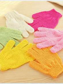 Gants de douche exfoliants double face, gants de gommage corporel, gants de douche exfoliants, gants exfoliants pour le corps, outils de nettoyage corporel exfoliants, gants de douche exfoliants, gants de serviette de douche pour les doigts, gants exfoliants double face, pour le spa, le massage et le gommage du corps, accessoires de bain, gant de bain, gant de bain à cinq doigts, tampon à récurer, gants de massage double face - Multicolore - Voir 9