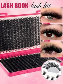 544 Clusters Exquisite D Curl Vacation Eyelashes, DIY Handmade Segmented Eyelashes (9-16mm), Dense And Soft, Creating Ultra-Voluminous Effect, Natural And Long-Lasting Look, Lightweight And Comfortable To Wear. Set Includes Eyelash Glue, Tweezers And Eyelash Brush, Suitable For Daily Commute, Wedding, Date, Party, Music Festival And Travel Occasions. - Multicolor - View 4