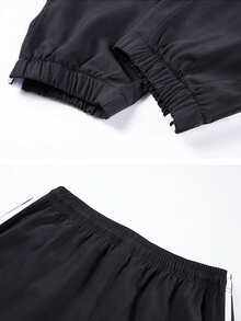 Men's Casual Loose Fit Jogger Sweatpants, Spring/Summer Fashion Sports Long Pants - Black - View 4