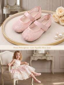 1 Pair Kids Mesh Breathable + Animal & Plant Embroidery Mary Jane Shoes, Princess Style Round Toe Flat Shoes, Girls Thin Sole Ballet Casual Shoes, Suitable For Summer Daily Wear - Pink - View 8