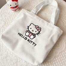 SANRIO 1pc Large Capacity Tote Bag - Durable Zipper Shoulder Bag, Suitable For Women | Perfect For Shopping And Daily Use, Canvas Tote Bag, Versatile Women's Handbag, With Zipper, Crossbody, With Compartments, Suitable For Work Occasions - View 11