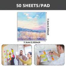 Random 50/200pcs 7.62X7.62cm Sticker Set, Cartoon Forest Mushroom Sticky Notes, High Adhesion, Reusable Removable Stickers, Suitable For Journals, Planners, Office, School, Home, Large Quantity Cute Stationery Gifts - one-size - View 2