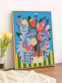 Diamond Art Kit For Adults, Kittens, Little Girls And Flowers! DIY 5D Diamond Painting Kit For Beginners, Round Full Diamond Art Design, Home Wall Decoration - A - View 2