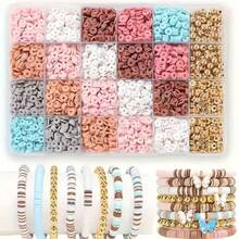1 Set Polymer Clay Soft Clay Jewelry Making Kit, For Handmade DIY Crafts, Bracelets, Necklaces, Earrings, Bag Charms, Keychain Making (Random Color) - Multicolor - View 11