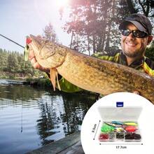 164PCS Kit de Señuelos de Pesca, Señuelos de Pesca para Cebo de Agua Dulce para Lubina, Accesorios de Señuelo, con Caja de Almacenamiento, Una Variedad de Señuelos Correcaminos - Multicolor - Ver 7