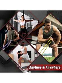 1 buah Pita Resistensi Pita Bantu Pull-Up Pita Elastis Kebugaran Set Pita Resistensi Kaki Latihan Pembentukan Otot Aksesori Kebugaran Unisex - MultiWarna - View 6