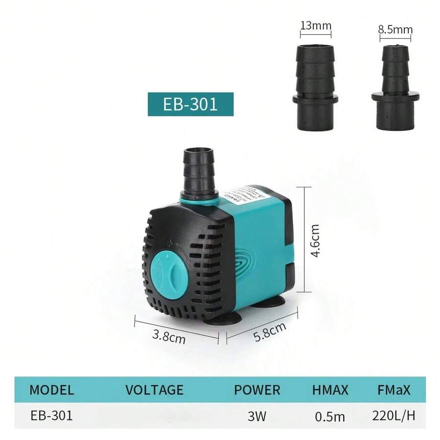 Bomba de agua para acuario con filtro 110V-240V 3W10W15W25W, bomba sumergible ultra silenciosa - Albaricoque - Ver 1