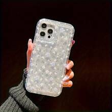 Funda para Teléfono - Esta funda transparente con diseño floral azul es adecuada para iPhone 16 15 14 13 12 11 XS XR X 8 7 Mini Plus Pro Max SE Series, regalo de Halloween, regalo de Pascua, cumpleaños, para novia, novio, amigo o para usted mismo. - transparente - Ver 3