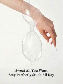 Invisible Silicone Adhesive Bra, Strapless Backless Adhesive Push-Up Bra, Reusable Sweat-Proof Seamless Invisible Bra, Suitable For Wedding, Party, Dress Wear - Silicone Transparent Round Cup - View 5