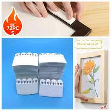 No-Drill Removable Double-Sided Photo Hanging Strips, Waterproof Damage-Free Wall Hooks, Suitable For Picture Frames And Artwork Decor, Easy-Tear Adhesive Installation, Rental-Friendly Wall Hanging Pads, Gallery Photo Mounting Adhesive Strips - Photo Frame Stickers - View 5