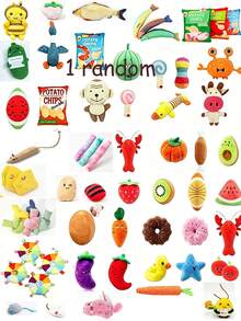 Random Size Polyester Durable Chew Doll Set, Suitable For Cats And Dogs, Includes Various Patterns And Styles, Including Plush Toys And Rope Toys, Suitable For Small And Medium Dogs, Suitable For Multiple Cats And Dogs To Play Together - Multicolor - View 13