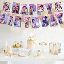 Mattel K-Pop Demon Hunter Birthday Theme Party Decoration Supplies Banner Bunting Cake Topper - Banner - View 4