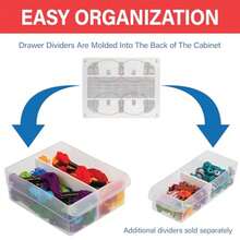 Akro-Mils 10164 64 Drawer Plastic Parts Storage Hardware and Craft Cabinet, 20-Inch by 16-Inch by 6-1/2-Inch, Black - Negro - Ver 6