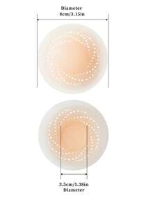 Breathable Waterproof Adhesive Nipple Covers, Reusable Invisible Ultra-Thin Breast Petals, Seamless Concealing Breast Pads, Suitable For Backless Strapless Dresses - Multicolor - View 6