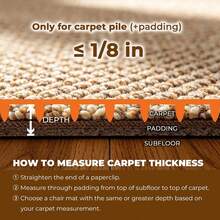 SHAREWIN Office Chair Carpeted Floors 120x90 With Lip Heavy Duty Anti-Slip Low Medium Pile Carpet Protector Rug Easy Clean - Clear for Carpet Floor - View 8