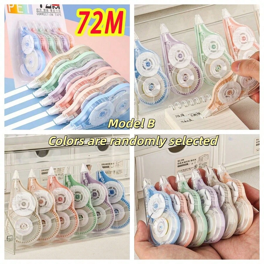 Anti-Fall Correction Tape, Easy To Use, Correct Anytime, Suitable For School And Office, Back To School - Multiple Styles - View 1