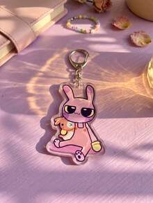 1 pieza/7 piezas Juego de llaveros creativos y divertidos con personajes de dibujos animados Amaz Digital Circus, llavero de acrílico, adecuado para fans de anime, estilo gótico, campus, regalo para fans - Multicolor - Ver 9