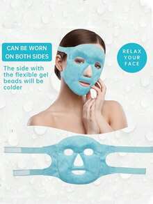Ice Compress Mask, Cold Compress, Hot & Cold Eye Mask, Gel Pack, Ice Stick, Neck & Shoulder Hot & Cold Compress Pack, Cold Eye Mask Set, Reusable Cold Eye Mask, Fatigue Relief, Bead-Shaped Soothing Gel Mask And Home & Spa Eye Mask - Multicolor - View 3
