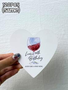 Customized Cardboard Coasters, Round Coasters With Personalized Name And Date, Customizable Text Desktop Decor, Birthday, Bachelor Party, Wedding, Wine Glass Theme Coasters, Personalized Commemorative Gift - Multicolor - View 33