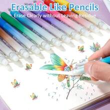 24 Colors Erasable Gel Pens, Fine Point 0.7mm Colored Erasable Pens, Make Mistakes Disappear, Assorted Color Inks For Writing, Journaling, Taking Notes, School Office Home 24 Colors - 24 Colors - View 2