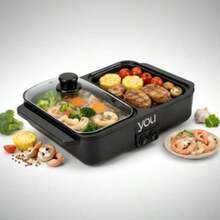 Mini Olla Caliente Con Plancha Parrilla Electrica 2 En 1 - Tipo de Enchufe A USA (110-127V) - Ver 3