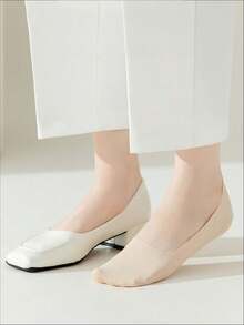 1/3/6/10/15/20 Pairs Women's Summer Ice Silk Invisible Socks, Candy Color Thin Non-Slip Daily High Heel Socks, Halloween Christmas Gift - Multicolor - View 5