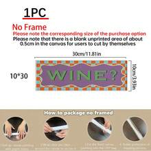 1pc Wine Theme Wall Decor Painting, Panoramic Kitchen Canvas Wall Art Poster, Optional Frame, Vintage Sign, Suitable For Room Home Decor, Kitchen Bar Decor, Maximalist Style, Wine Lover Gift, Restaurant Poster - 1pc - View 12