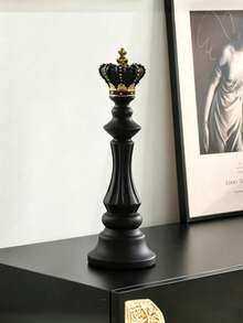 1pc Creative Home Decor International Elephant Resin Figurine Window Ornament Black Chess Piece Decoration - A - View 10
