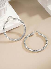 1 Pair Luxury Hoop Earrings, Gift For Women For Party, Engagement, Anniversary, Valentine's Day - 6# - View 10
