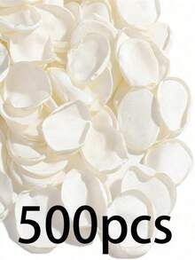 50/100/200/300 Peças Pétalas de Rosa de Seda, Bordô, Adequado para Cesta de Florista de Casamento, Decoração de Corredor, Centro de Mesa, Confete de Festa, Chá de Panela, Decoração de Noite Romântica, Decoração de Quarto, Decoração de Casa, Decoração de Banheiro - Branco - Visão 12