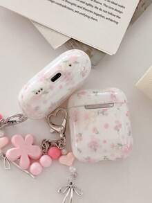 Pink Ditsy Floral Pattern 4 Earphone Protective Case New Pro 3 Protective Cover Pro 3rd Generation Earphone Case 2nd 3rd Generation Noise Cancelling Version 3rd 4th Generation Korean Style Cute - Baby Pink - View 11