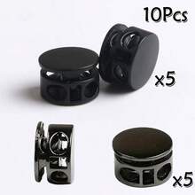 10/20Pcs Round Double Hole Metal Buckle, Hoodie Hat Drawstring Stopper, Adjustable Pig Nose Buckle Accessory, Clothing Elastic Band Tightening Buckle, Backpack Cord Lock, DIY Garment Accessories - Multicolor - View 19