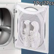 1Pc/2Pcs Laundry Machine Shoe Wash Bag, Suitable For Washing Machine And Dryer, Reusable Drying Bag, Fits All Types And Sizes Of Shoes - White - View 2