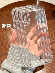 手機殼：3件透明防摔 TPU 手機殼，適用於 Apple 18/18 Pro/18 Pro Max/17/17Pro/17promax/16/16Pro/16promax/15/15Pro/15Promax/14/13/12/11/X/XR/XSMAX 系列手機殼保護套。送給朋友、女朋友、男朋友、家人或您自己的完美禮物 - 3件裝 - 查看 20