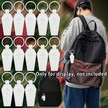 12/40PCSsets Of Faux Leather Keychain Sets With Laser Engraving And Exquisite Trapezoidal/Rectangular Decorations. - Multicolor - View 13