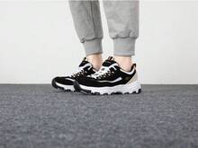 Skechers Women's Multi-Color Patchwork Breathable Mesh Retro Thick-Soled Panda Shoes Dad Shoes Sports Casual Shoes - Black - View 5